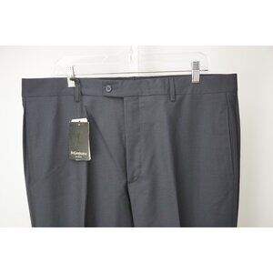 Yves Saint Laurent Solid Dark Blue 100% Wool Dress Pants Sz 56 NEW